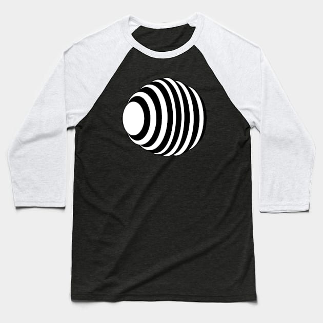 Zebra Sphere Baseball T-Shirt by ArianJacobs